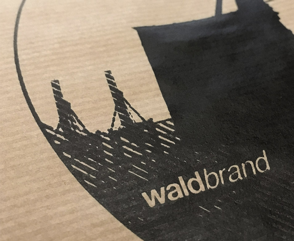 Dockland - Siebdruck auf Natron-Kraft-Papier