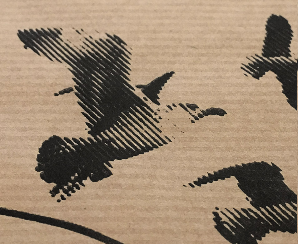 Dockland - Siebdruck auf Natron-Kraft-Papier