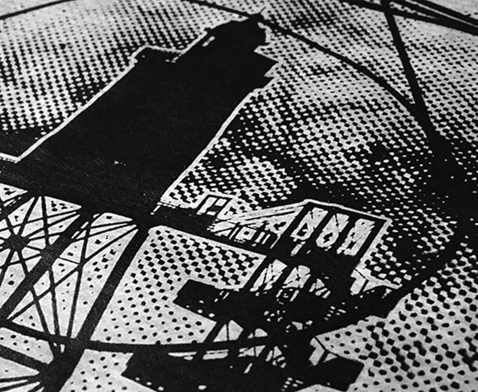 Siebdruck Poster, Natronkraftpapier, print, poster, plakate, design, gestaltung, grafikdesign, vögel, schwarz, braun, turm, schamanismus, nature, trees, bäaume, natur, galaxie, tower, goldener schnitt